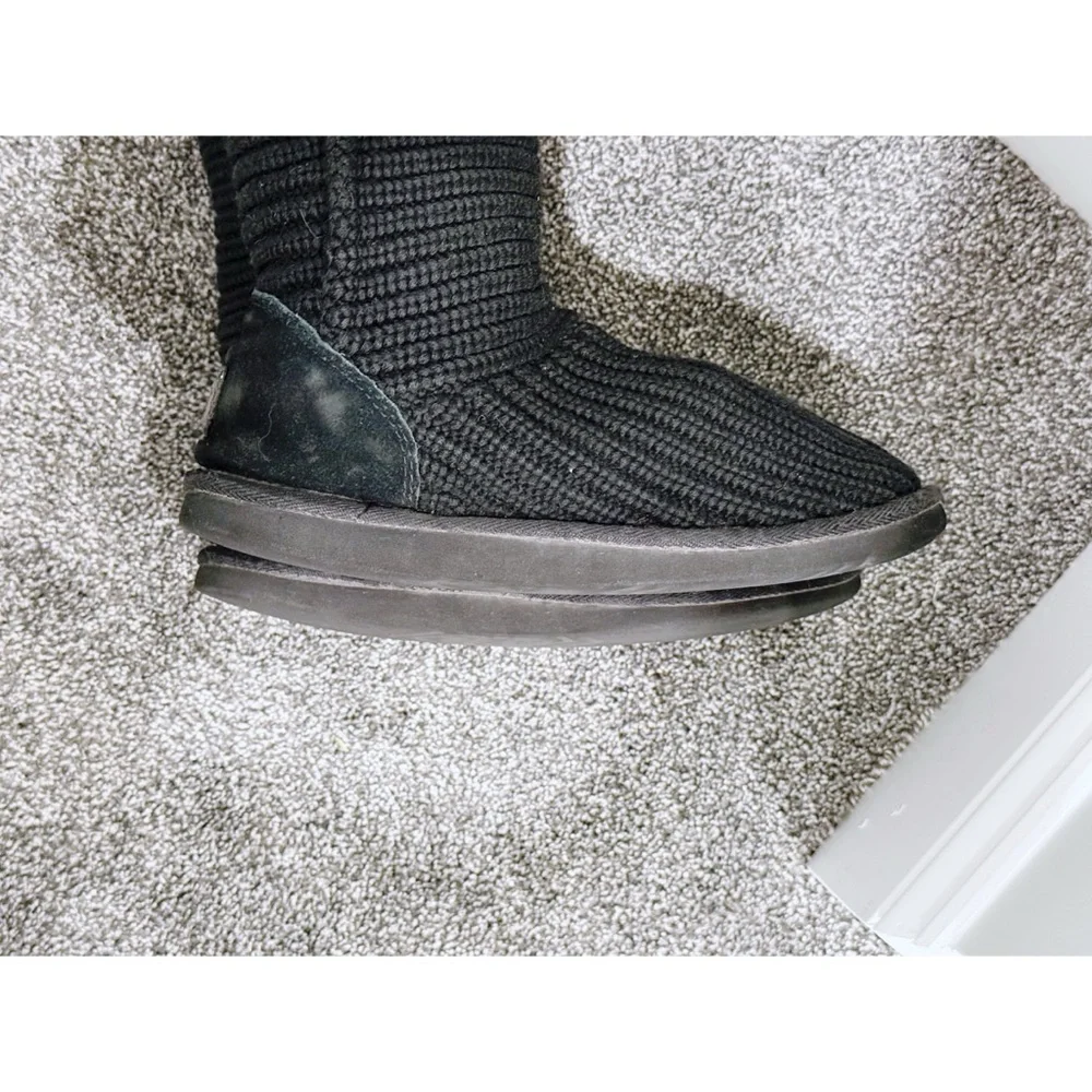 Ugg Classic Cardy Knit Tall Boots in Black